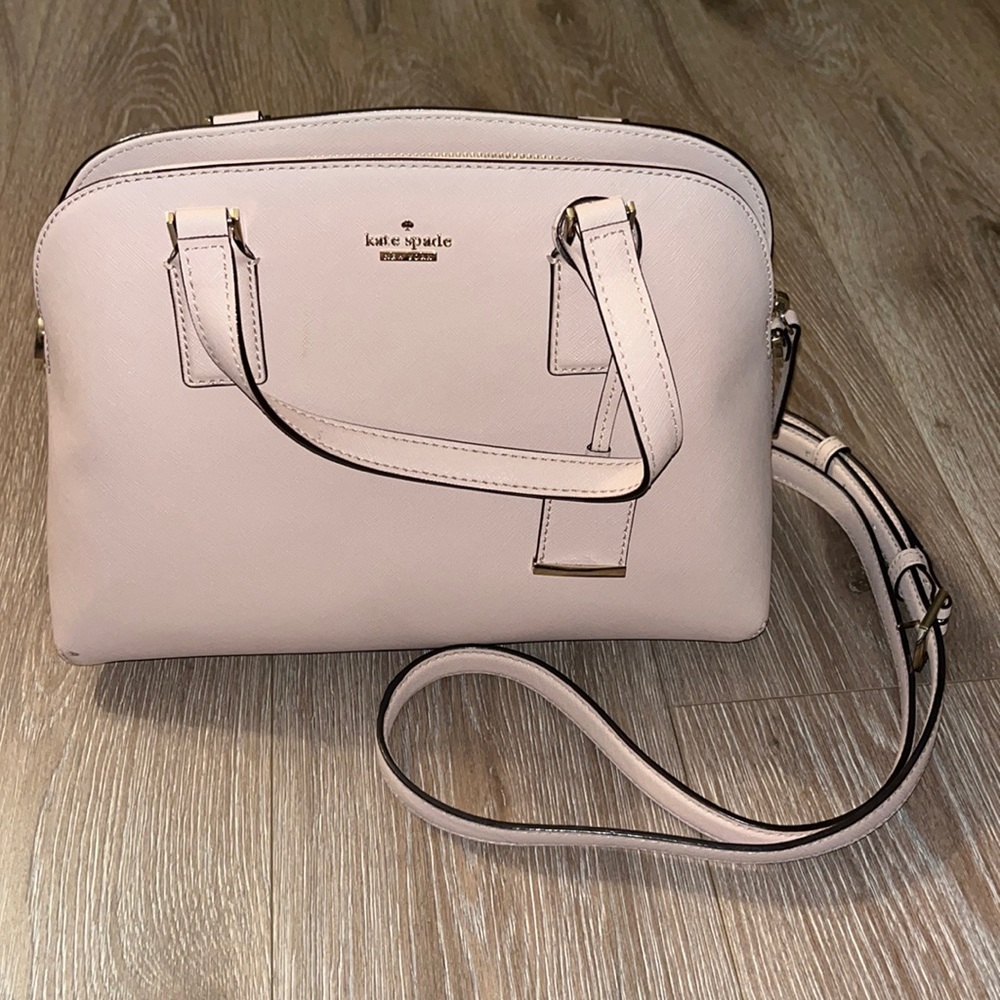 Kate Spade New York pink purse with shoulder strap